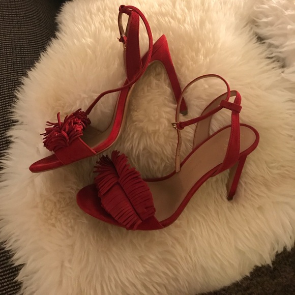 Red fringe Banana Republic stilettos - Picture 2 of 8